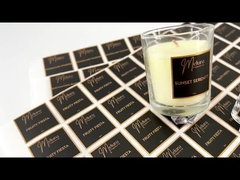 Etiqueta de la botella de la letra metálica electroplacada del perfume Etiquetas de advertencia de la vela en relieve de níquel de oro