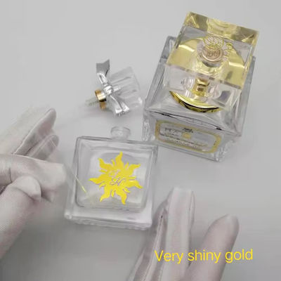 Etiquetas de vino de metal impermeables personalizadas 3D Refractado de papel de oro Etiquetas de vino para whisky