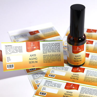 comprar Impresión de etiquetas adhesivas Etiquetas transparentes Etiquetas de botellas cosméticas PVC transparente online manufacture