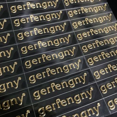 Pegatina de transferencia de logotipo de vinilo con impresión personalizada, pegatina metálica 3D transparente, estampado de lámina de transferencia, plata caliente, pegatina de transferencia UV