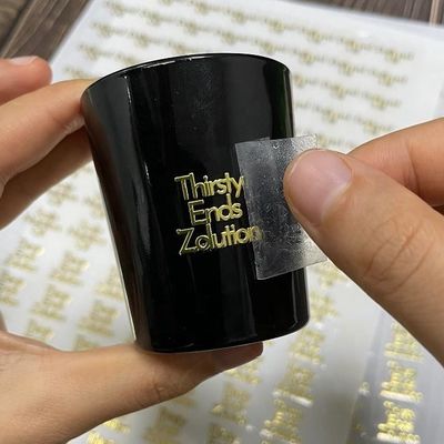 comprar Nueva tendencia de etiquetas de pegatinas en relieve negras en relieve para perfumes de velas online manufacture