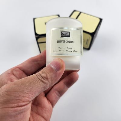 comprar Venta al por mayor Papel de textura a medida Impresión de logotipos de velas de perfumes Etiquetas de embalaje online manufacture