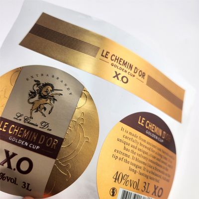 Buen precio Etiqueta de brandy personalizada etiqueta de botella de whisky personalizada para bebidas bodas en línea