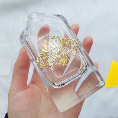 Buen precio Embalaje de fragancias Logotipo personalizado Etiqueta de botella de perfume Estampado en caliente Adhesivos transparentes para velas en línea