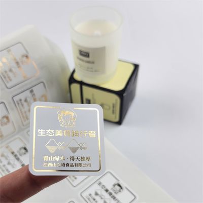 Buen precio Etiqueta de vela adhesiva de papel de oro Impresión de etiquetas de tarro de aromaterapia Embalaje de velas en línea