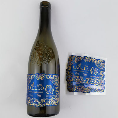 Buen precio Etiquetas de vino de metal cromado y azul etiquetas de vino de metal whisky en línea