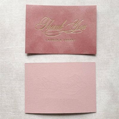 Buen precio Envases de papel de oro rosa de bodas Tarjetas de agradecimiento Adhesivos para pequeñas empresas Servicios de impresión de tarjetas en línea