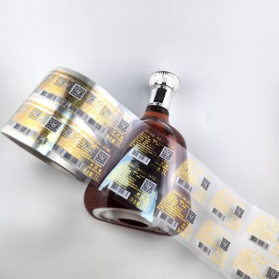 Buen precio Etiqueta transparente para el brandy Etiquetas impermeables 3D personalizadas para botellas de vino en línea