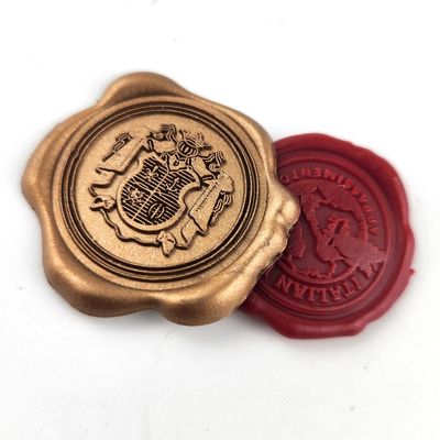 Buen precio Logotipo de oro pegatinas epoxi de sellado de cera pegatinas de sellado para sobres en línea