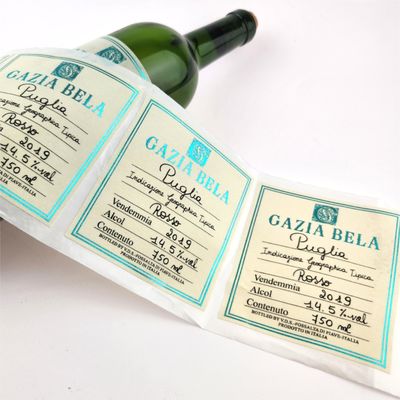 Buen precio Etiqueta de vino personalizada con textura premium Etiquetas de embalaje de botellas de vino de papel Etiquetas de estampado de botellas de vino en línea