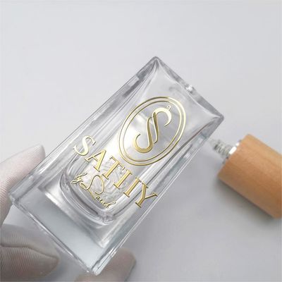 Buen precio Etiqueta de logotipo de botella de vidrio de perfume en línea