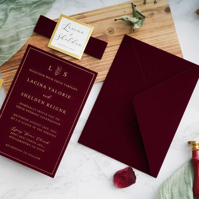 Buen precio Envase de terciopelo de mini tarjeta con logotipo personalizado Tarjeta de visita Moneda de boda embalaje en línea