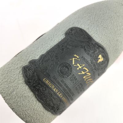 Buen precio Texturas de lujo Vinos rojos privados pegatinas impermeables Botellas de vino Etiquetas pegatinas de cuero en línea