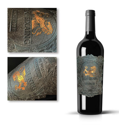 Buen precio Etiqueta de etiqueta de vino impermeable de cuero personalizado para vino tinto en línea