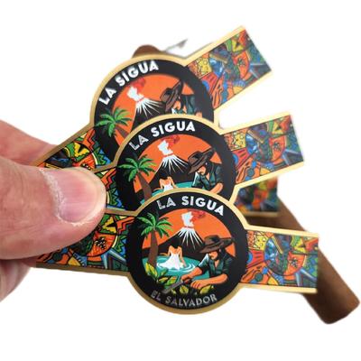 Buen precio Custom Embossed Gold Foil Cigar Label and Band with ISO9001:2008 Certification for Personalized Use en línea