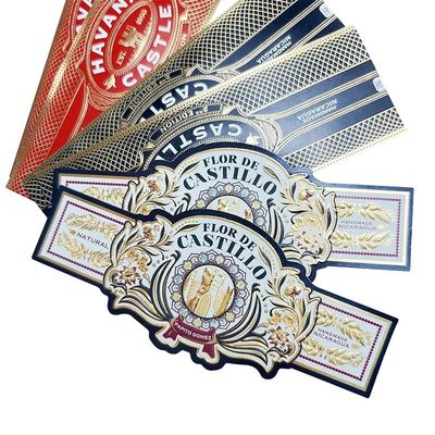 Buen precio Custom Private Logo Gold Foil Embossed Cigar Label and Band with Full-automatic Production en línea