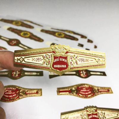 Buen precio ISO9001 Certified Waterproof Cigar Label with Custom Logo and Gold Foil Embossing for Premium Cigar Bands en línea