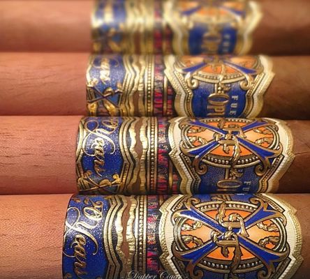 Buen precio Private Label Custom Shape Eco-friendly Cigar Band and Cigar Label with Gold Foil Printing en línea